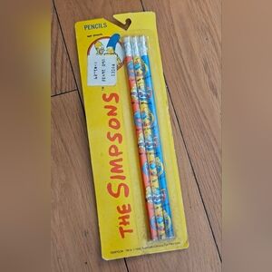 Vintage 1990s  The Simpsons Pencils NIP Unsharpened